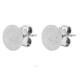 DQ metaal Earpin 6mm rond Antiek zilver